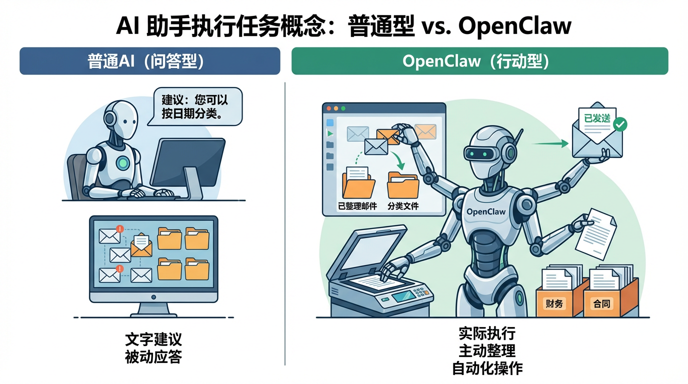 AI 助手真正执行任务,而不只是给建议