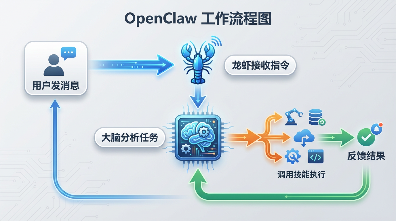 OpenClaw 工作流程图:从用户发消息到任务完成的完整流程